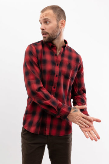 Two-tone check shirt