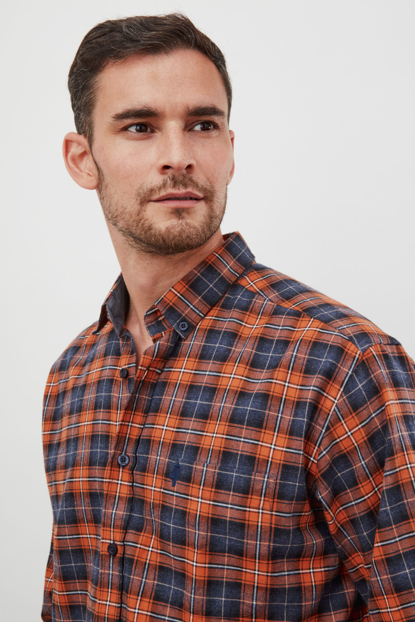 Orange check shirt - MCS ex Marlboro Classic's