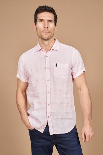 Chemise manches courtes 100% lin