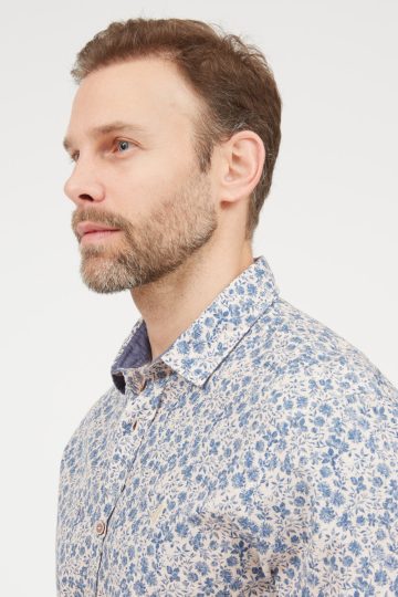 Chemise imprimée à motifs fleurs