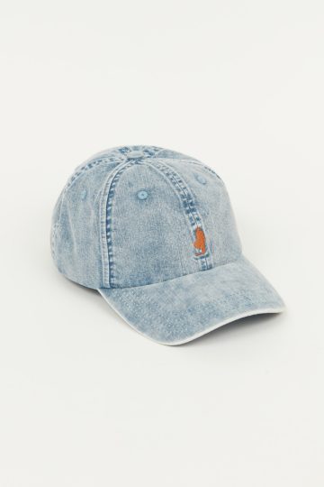 Washed denim cap