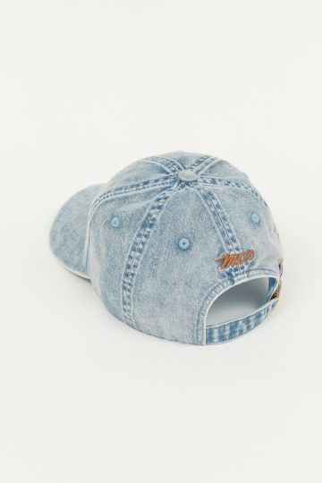 Washed denim cap