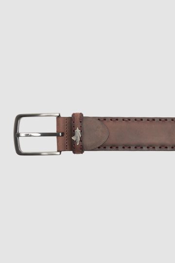 Smooth leather belt