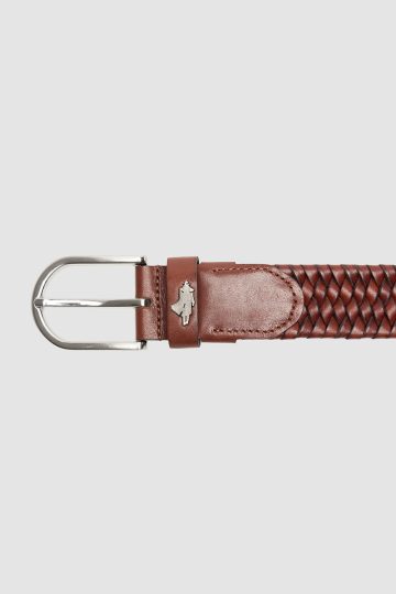 Elasticated leather belt