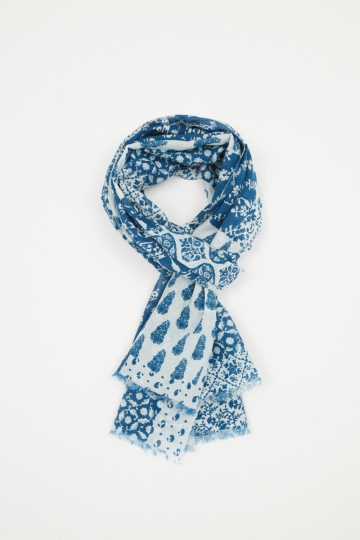 Cashmere patchwork print scarf