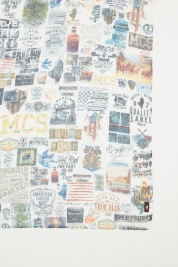 MCS all-over printed scarf