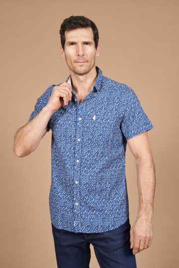 Chemise manches courtes motif bohême