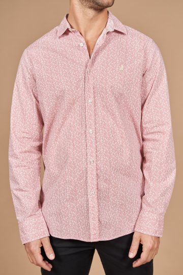 Chemise imprimée à fleurs rayées