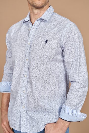 Chemise motif micro fleurs