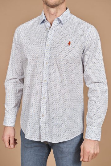 Printed shirt with triangle pattern