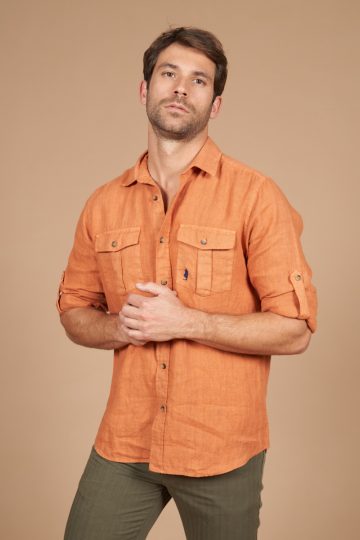 Linen safari shirt