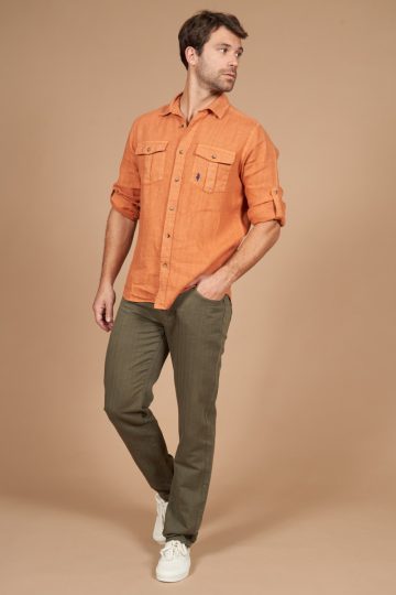 Linen safari shirt