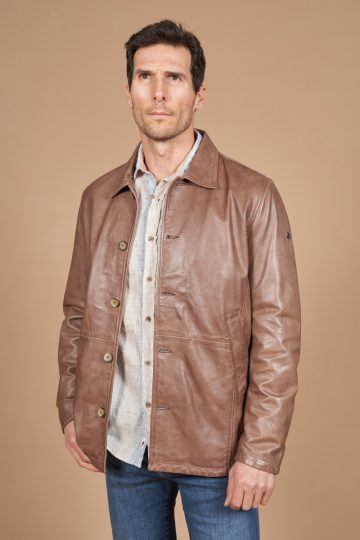 Veste 3/4 en cuir