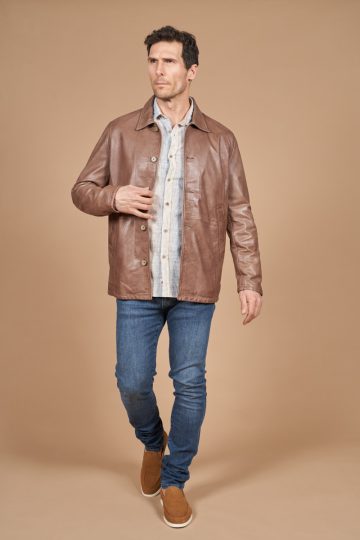 Veste 3/4 en cuir