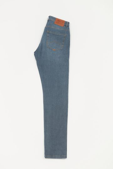 Regular tapered armure weave jeans