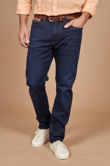 Jean regular tapered poche ticket zippée