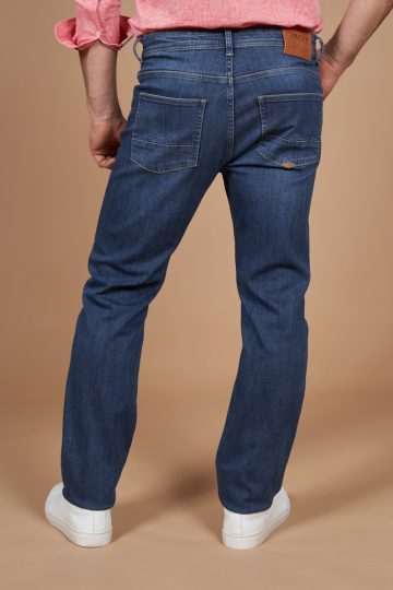 Regular jeans stretch ticket pocket zipped