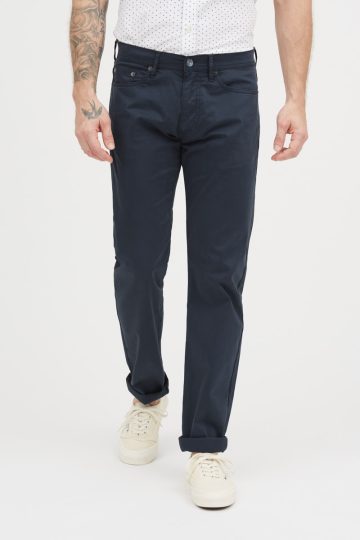 Plain gabardine 5-pocket pants