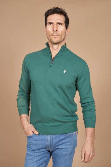 Plain 1/2 zip sweater