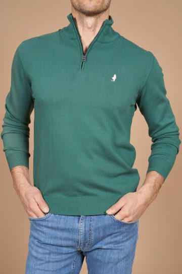 Plain 1/2 zip sweater