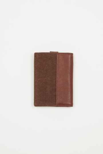 Leather and canvas card holder