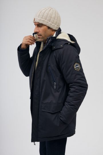 Sherpa lined hooded parka