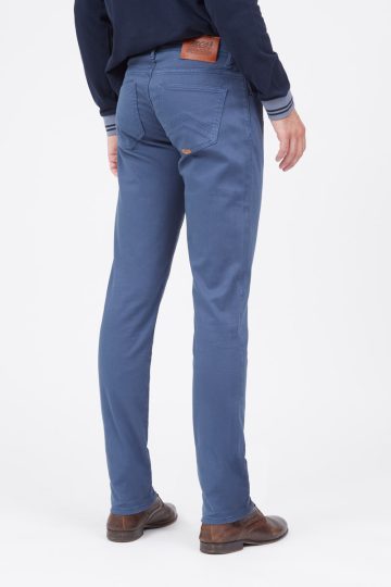 Plain canvas 5-pocket trousers