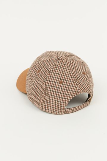 Casquette motif pied de poule