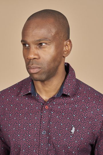 Printed shirt with flowers pattern