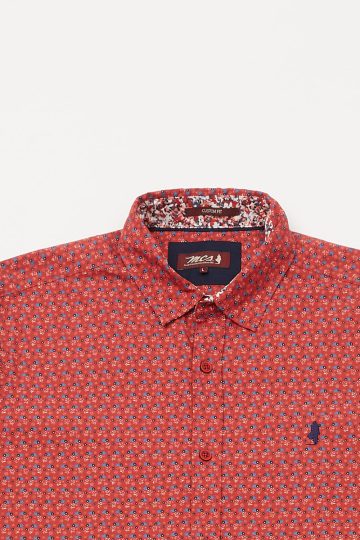 Printed shirt with flower pattern