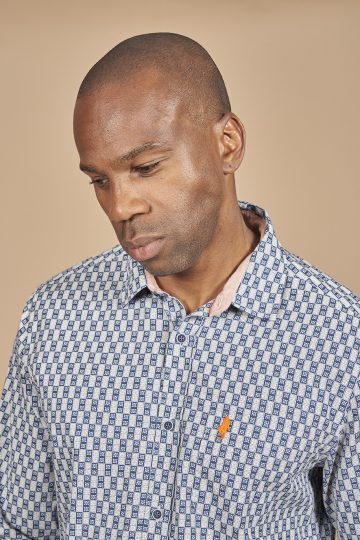 Printed shirt with tie pattern