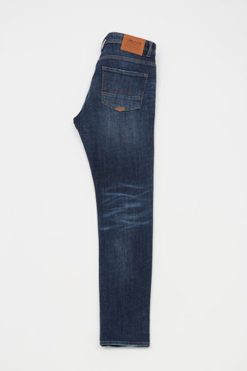 Jean stretch regular tapered délavé