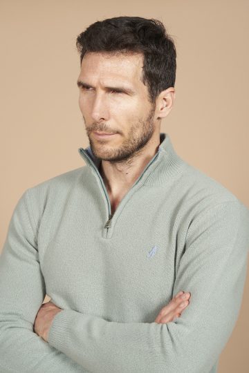 1/2 zip wool sweater